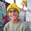 imageDALIX Chocolate Molecule Beanie Cap Embroidered Hat Knit Cozy Cap Cold Weather MensYellow