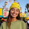 imageDALIX Cuff Beanie Cap 12quot Royal Red Black Navy Blue Orange Lime Green White Canary Yellow Pink CamoMinion Yellow