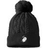 imageDALIX Heartly Ghost Cable Knit Pom Beanie Soft Stretch Skully Warm Fuzzy Faux Sherpa Winter Ski BeanieBlack