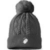 imageDALIX Heartly Ghost Cable Knit Pom Beanie Soft Stretch Skully Warm Fuzzy Faux Sherpa Winter Ski BeanieCharcoal Gray