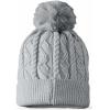imageDALIX Heartly Ghost Cable Knit Pom Beanie Soft Stretch Skully Warm Fuzzy Faux Sherpa Winter Ski BeanieGray