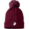 imageDALIX Heartly Ghost Cable Knit Pom Beanie Soft Stretch Skully Warm Fuzzy Faux Sherpa Winter Ski BeanieMaroon