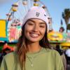 imageDALIX Ice Bear Embroidered Beanie Hat Polar Bear Cozy Knit Cap Cold Weather MensLavender
