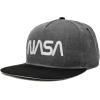 imageDALIX NASA Worm Embroidered Snapback Flat Billed HatBlack Dark Gray