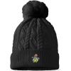 imageDALIX Sorcerer Frog Cable Knit Pom Beanie Soft Stretch Skully Warm Fuzzy Faux Sherpa Winter Ski BeanieBlack