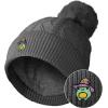imageDALIX Sorcerer Frog Cable Knit Pom Beanie Soft Stretch Skully Warm Fuzzy Faux Sherpa Winter Ski BeanieCharcoal Gray