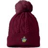 imageDALIX Sorcerer Frog Cable Knit Pom Beanie Soft Stretch Skully Warm Fuzzy Faux Sherpa Winter Ski BeanieMaroon
