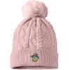 imageDALIX Sorcerer Frog Cable Knit Pom Beanie Soft Stretch Skully Warm Fuzzy Faux Sherpa Winter Ski BeanieMauve