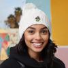 imageDALIX Sorcerer Frog Cable Knit Pom Beanie Soft Stretch Skully Warm Fuzzy Faux Sherpa Winter Ski BeanieWhite