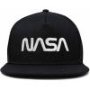 imageDALIX NASA Worm Embroidered Snapback Flat Billed HatBlack