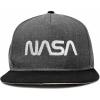 imageDALIX NASA Worm Embroidered Snapback Flat Billed HatBlack Dark Gray