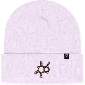 imageDALIX Chocolate Molecule Beanie Cap Embroidered Hat Knit Cozy Cap Cold Weather MensLavender