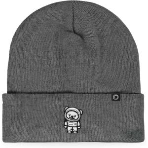 imageDALIX Ice Bear Embroidered Beanie Hat Polar Bear Cozy Knit Cap Cold Weather MensAsphalt Gray