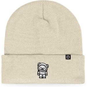 imageDALIX Ice Bear Embroidered Beanie Hat Polar Bear Cozy Knit Cap Cold Weather MensBeige