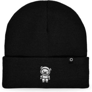 imageDALIX Ice Bear Embroidered Beanie Hat Polar Bear Cozy Knit Cap Cold Weather MensBlack