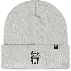 imageDALIX Ice Bear Embroidered Beanie Hat Polar Bear Cozy Knit Cap Cold Weather MensLight Gray