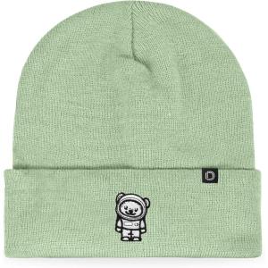 imageDALIX Ice Bear Embroidered Beanie Hat Polar Bear Cozy Knit Cap Cold Weather MensLight Green