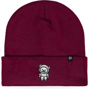 imageDALIX Ice Bear Embroidered Beanie Hat Polar Bear Cozy Knit Cap Cold Weather MensMaroon