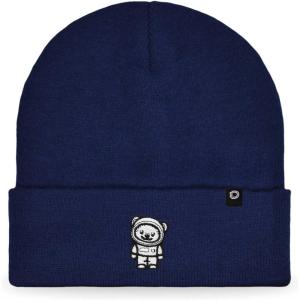 imageDALIX Ice Bear Embroidered Beanie Hat Polar Bear Cozy Knit Cap Cold Weather MensNavy Blue