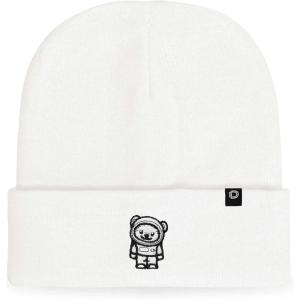 imageDALIX Ice Bear Embroidered Beanie Hat Polar Bear Cozy Knit Cap Cold Weather MensWhite