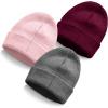 imageDALIX Beanie Soft Knit 3 Pack Stretch Skully Warm Winter SkiColor 16