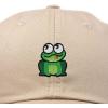 imageDALIX Cute Exotic Frog Hat Womens Embroidered Baseball CapKhaki