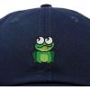 imageDALIX Cute Exotic Frog Hat Womens Embroidered Baseball CapNavy Blue