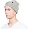 imageDALIX Ghost Life Embroidered Beanie Hat Knit Cap Cold Weather WomensLight Gray