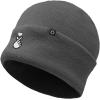imageDALIX K Pop Heart Embroidered Beanie Snap Cute Warm Winter Knit Hat for WomenAsphalt Gray