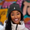 imageDALIX K Pop Heart Embroidered Beanie Snap Cute Warm Winter Knit Hat for WomenAsphalt Gray