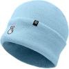 imageDALIX K Pop Heart Embroidered Beanie Snap Cute Warm Winter Knit Hat for WomenBaby Blue