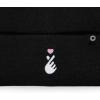 imageDALIX K Pop Heart Embroidered Beanie Snap Cute Warm Winter Knit Hat for WomenBlack