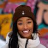imageDALIX K Pop Heart Embroidered Beanie Snap Cute Warm Winter Knit Hat for WomenBrown