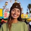 imageDALIX K Pop Heart Embroidered Beanie Snap Cute Warm Winter Knit Hat for WomenBrown