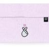 imageDALIX K Pop Heart Embroidered Beanie Snap Cute Warm Winter Knit Hat for WomenLavender