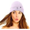 imageDALIX K Pop Heart Embroidered Beanie Snap Cute Warm Winter Knit Hat for WomenLavender
