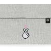 imageDALIX K Pop Heart Embroidered Beanie Snap Cute Warm Winter Knit Hat for WomenLight Gray