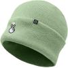 imageDALIX K Pop Heart Embroidered Beanie Snap Cute Warm Winter Knit Hat for WomenLight Green