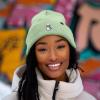 imageDALIX K Pop Heart Embroidered Beanie Snap Cute Warm Winter Knit Hat for WomenLight Green
