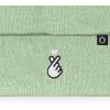 imageDALIX K Pop Heart Embroidered Beanie Snap Cute Warm Winter Knit Hat for WomenLight Green