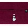 imageDALIX K Pop Heart Embroidered Beanie Snap Cute Warm Winter Knit Hat for WomenMaroon