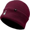 imageDALIX K Pop Heart Embroidered Beanie Snap Cute Warm Winter Knit Hat for WomenMaroon