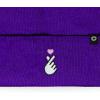 imageDALIX K Pop Heart Embroidered Beanie Snap Cute Warm Winter Knit Hat for WomenPurple