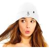 imageDALIX K Pop Heart Embroidered Beanie Snap Cute Warm Winter Knit Hat for WomenWhite