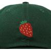 imageDALIX Strawberry Embroidered Cotton Dad Hat Fruit Adjustable Casual Baseball Cap Nature WomensDark Green