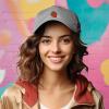 imageDALIX Strawberry Embroidered Cotton Dad Hat Fruit Adjustable Casual Baseball Cap Nature WomensGray