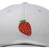 imageDALIX Strawberry Embroidered Cotton Dad Hat Fruit Adjustable Casual Baseball Cap Nature WomensGray