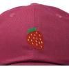 imageDALIX Strawberry Embroidered Cotton Dad Hat Fruit Adjustable Casual Baseball Cap Nature WomensMaroon