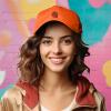 imageDALIX Strawberry Embroidered Cotton Dad Hat Fruit Adjustable Casual Baseball Cap Nature WomensOrange