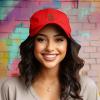 imageDALIX Strawberry Embroidered Cotton Dad Hat Fruit Adjustable Casual Baseball Cap Nature WomensRed